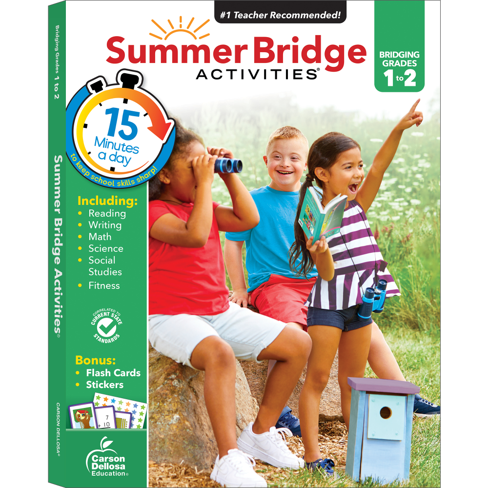 Carson-Dellosa Summer Bridge Activities Workbook, 3rd Edition, Grades 1-2