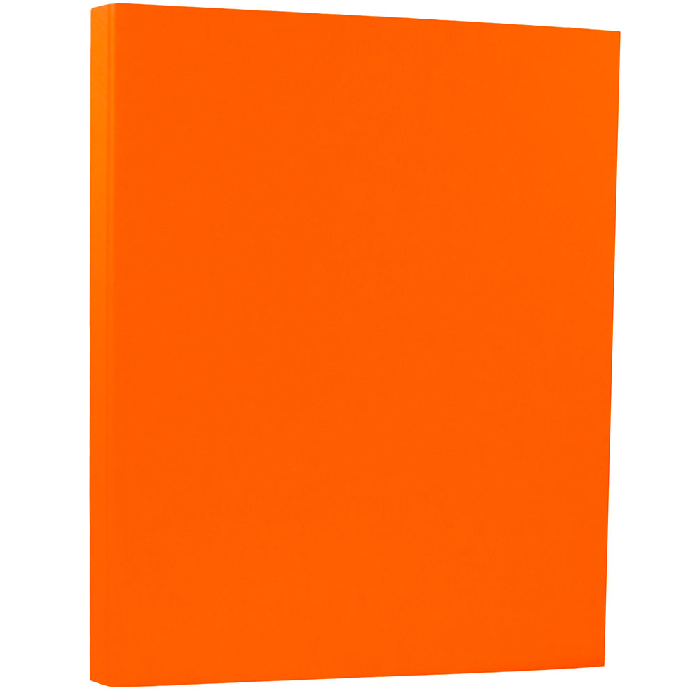 JAM Paper Card Stock, Orange, Letter (8.5in x 11in), 43 Lb, Pack Of 50