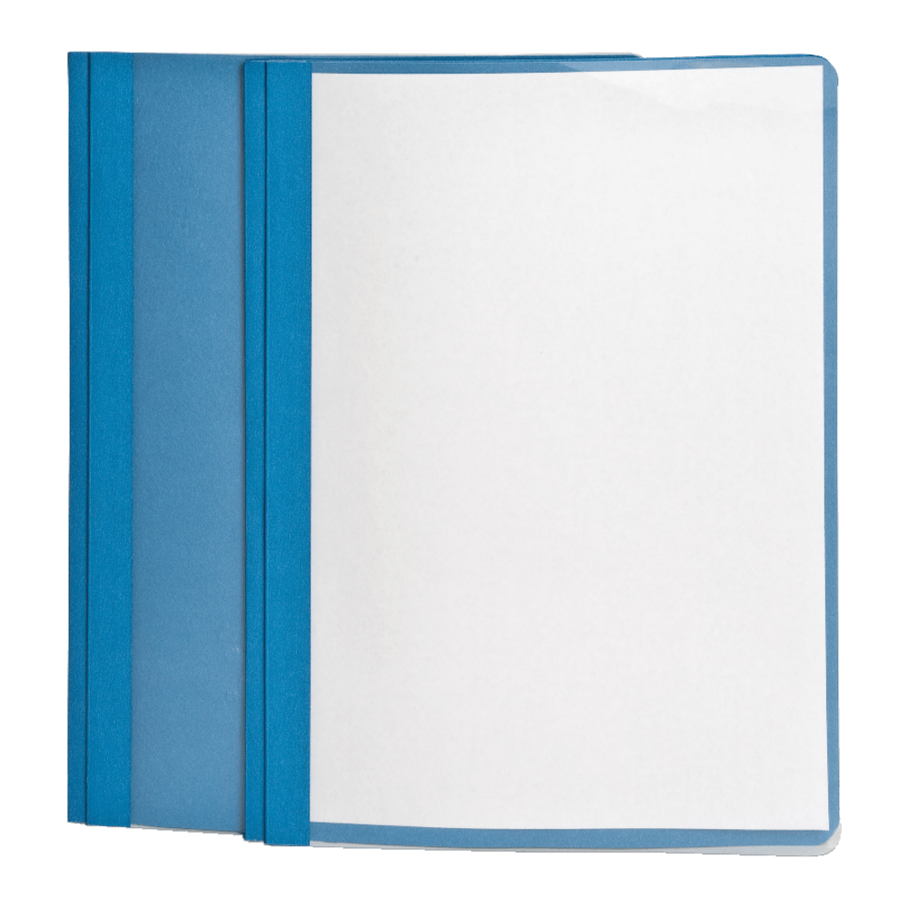 Oxford Clear-Front Report Covers, 8 1/2in x 11in, Light Blue, Pack Of 25