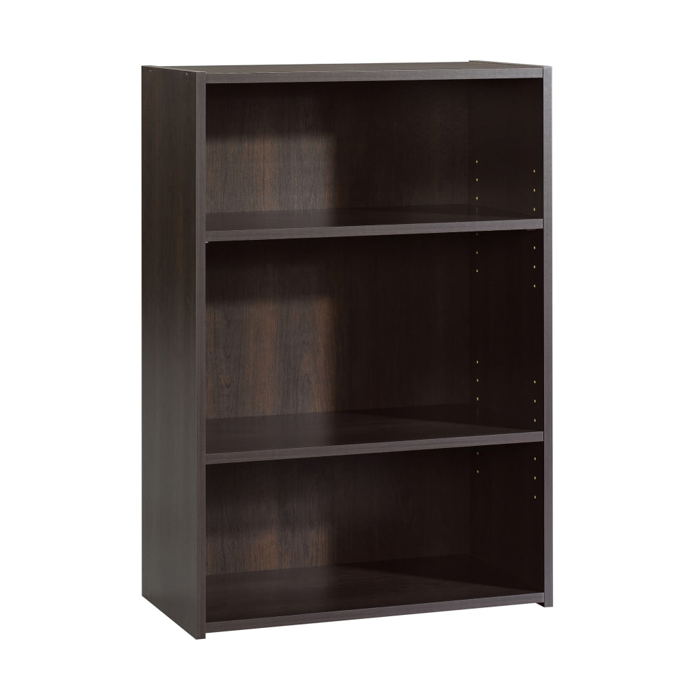 Sauder Beginnings 35 5/16inH 3-Shelf Transitional Bookcase, Red/Dark Finish, Standard Delivery