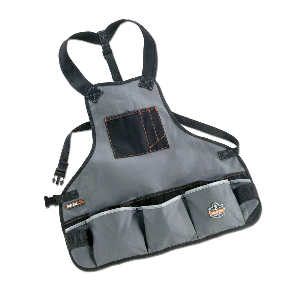 Ergodyne Arsenal 5700 16-Pocket Tool Apron, Gray