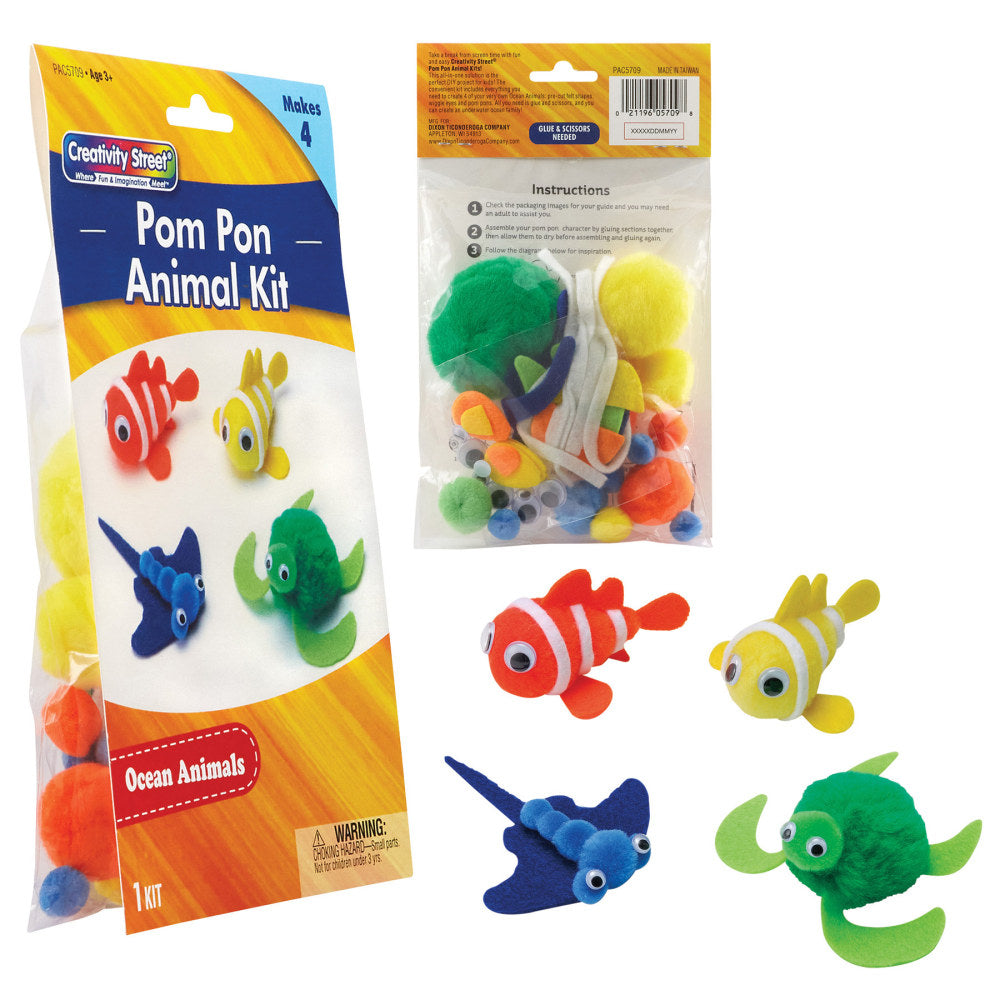 Creativity Street Foam Animal Craft Kits, Pack Of 4 Kits