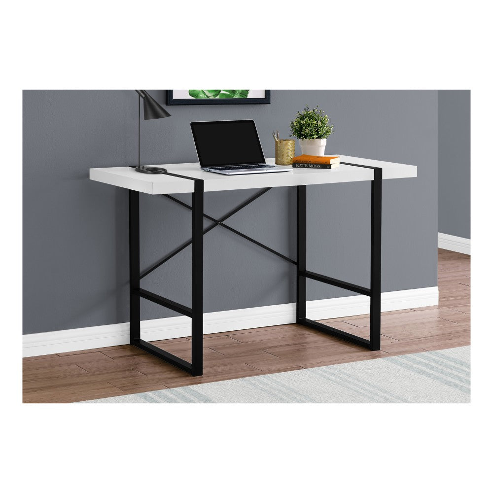 Monarch Specialties Jared 49inW Computer Desk, White/Black