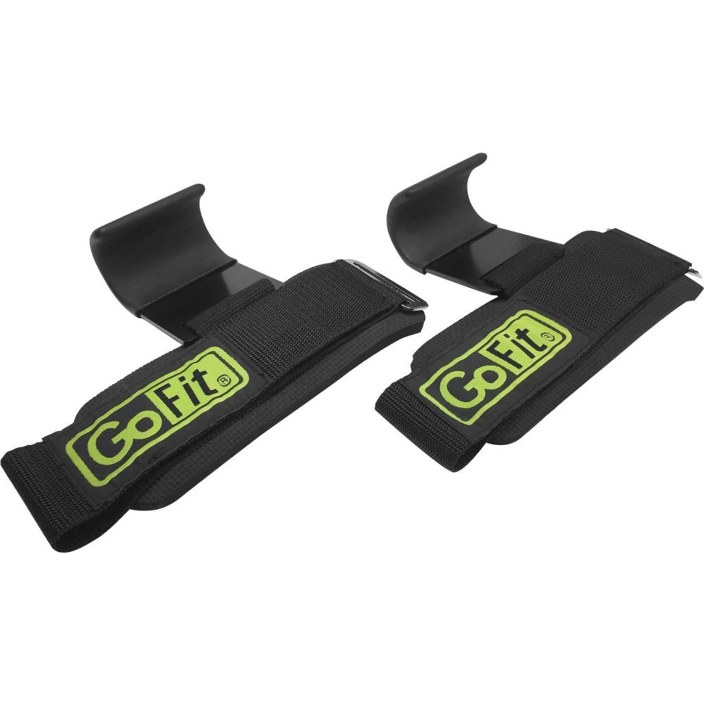 GoFit Ultra Pro Lifting Hooks - Steel, Neoprene, Metal