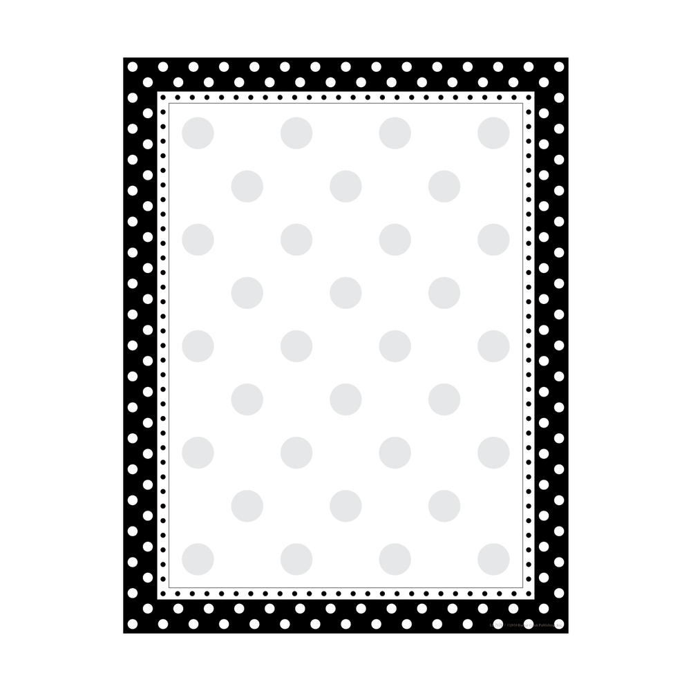 Barker Creek Computer Paper, 8 1/2in x 11in, Black-And-White Dot, Pack Of 50 Sheets