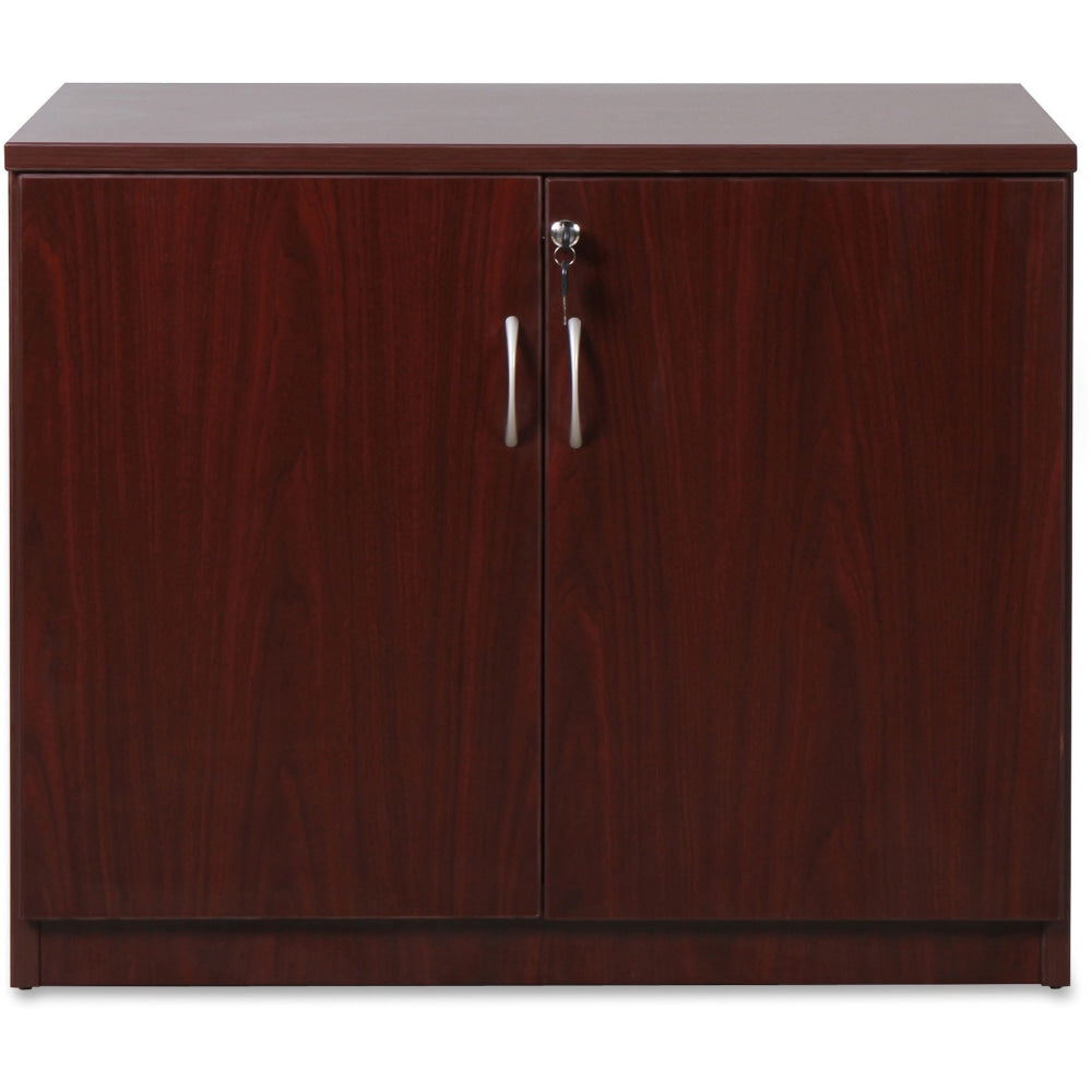 Lorell Essentials 36inW Storage Cabinet, Mahogany