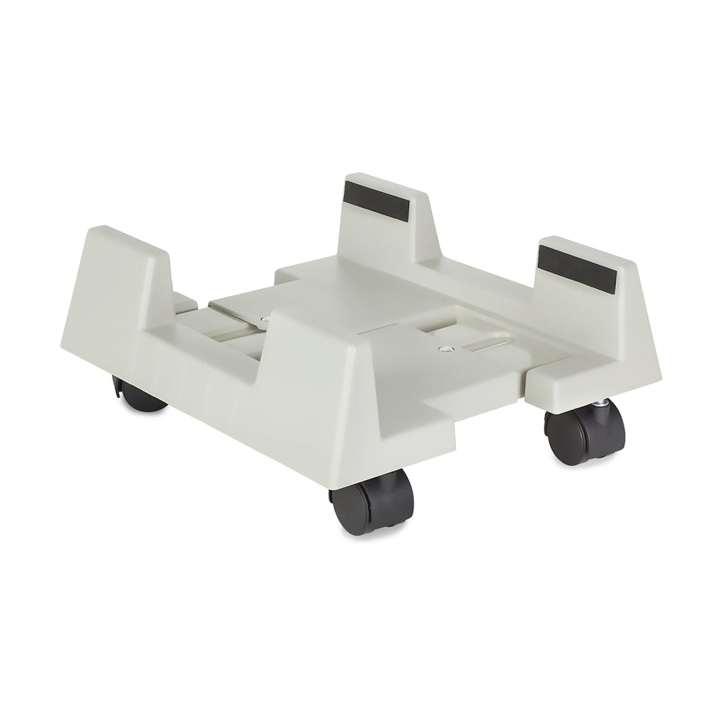 Mount-It! MI-7151 Adjustable Width CPU Stand Cart With Wheels, 4inH x 8inW x 12inD, White