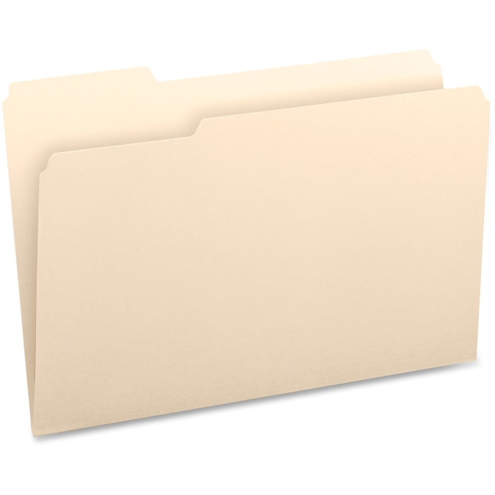 Business Source 1/3 Tab Cut Legal Top Tab File Folders - 8 1/2in x 14in - 3/4in Expansion - Stock - Manila - 100 / Box