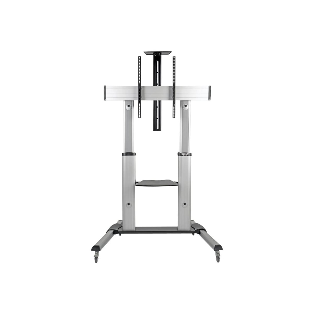 Eaton Tripp Lite Series Heavy-Duty Rolling TV Stand, Height Adjustable, 60in - 100in Screens - Cart - for flat panel / whiteboard / notebook / AV equipment - aluminum, steel - black, silver - screen size: 60in-100in