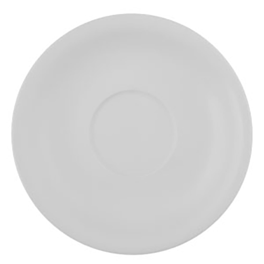 Hoffman Vertex China Ceramic Argyle Collection Saucers, 6in, Bright White, Case Of 36 Saucers