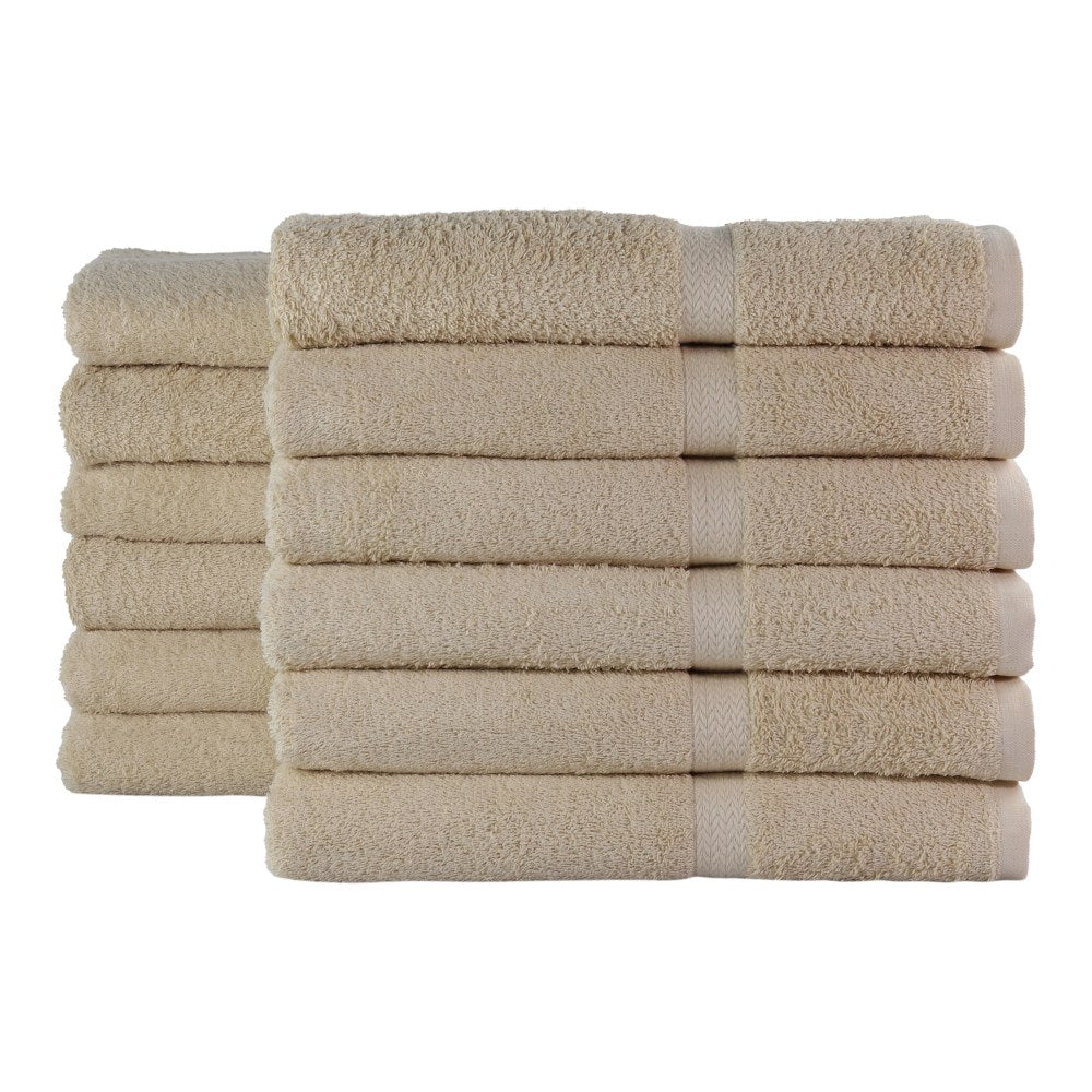 1888 Mills Crown Touch XL Bath Towels, 27in x 54in, Beige, Pack Of 36 Towels