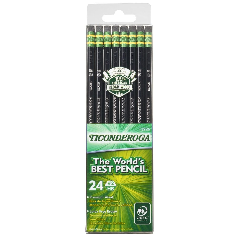 Ticonderoga Pencil, #2 Lead, Soft, Pack of 24