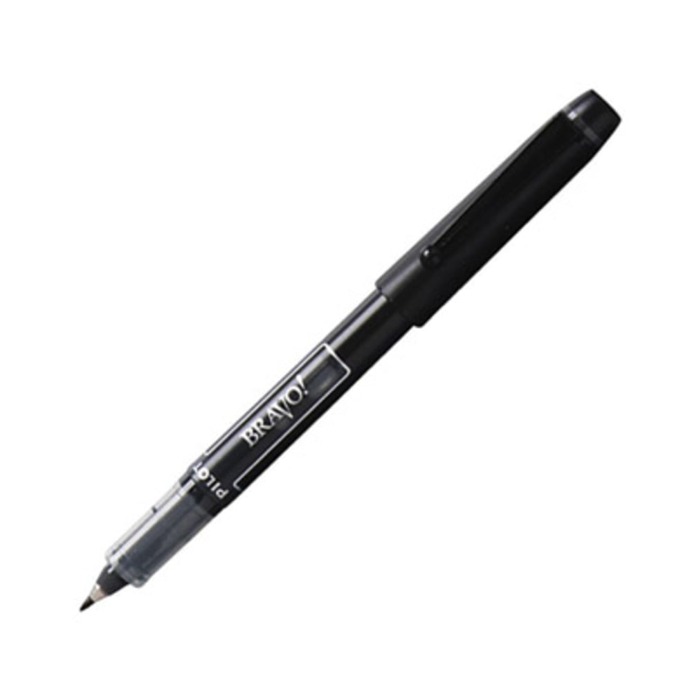 Pilot BraVo! Bravo Marker Pens - Bold Pen Point - Black - Black Barrel - 1 Each