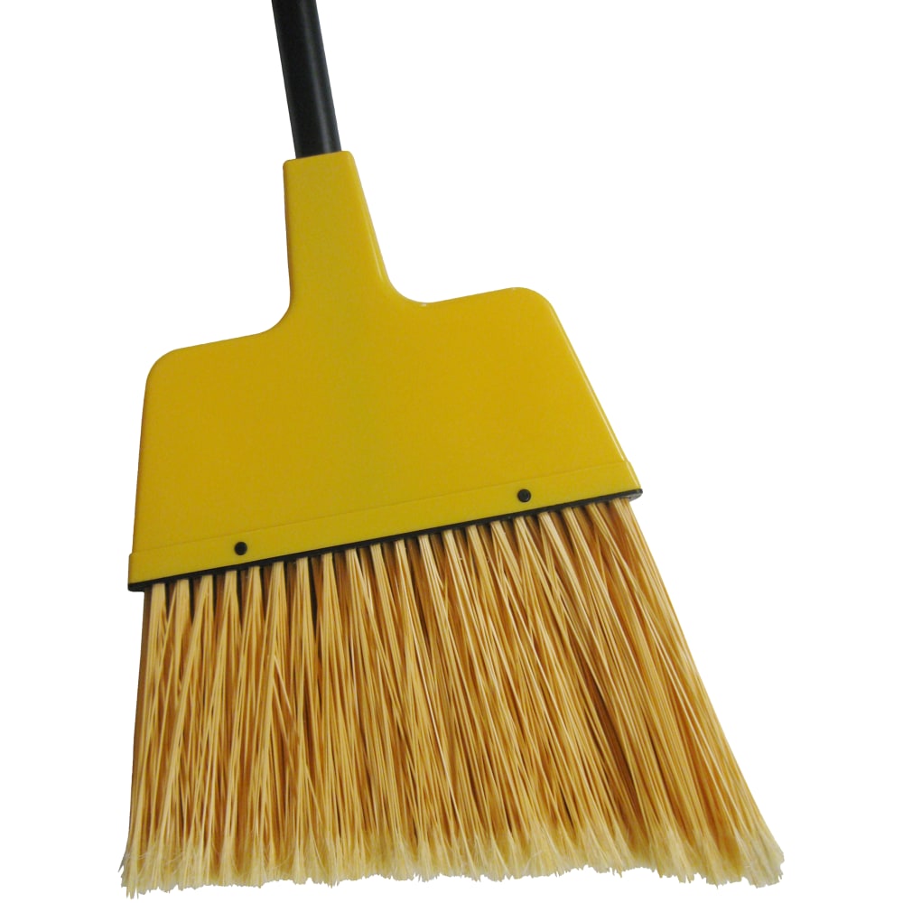 Wilen Complete Angle Broom, Large, 48in Handle, Black/Yellow