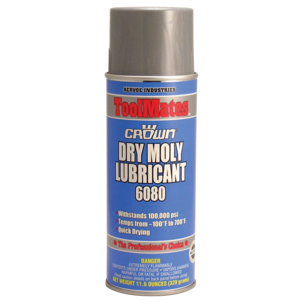 Crown Dry Moly Lubricant Aerosol Spray, 11.6 Oz, Pack Of 12 Cans