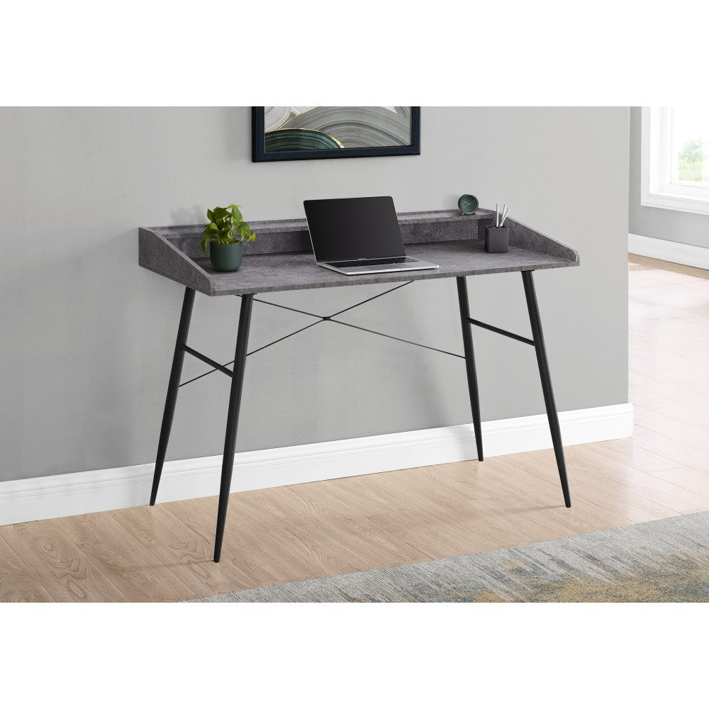 Monarch Specialties Len 48inW Computer Desk, Gray/Black