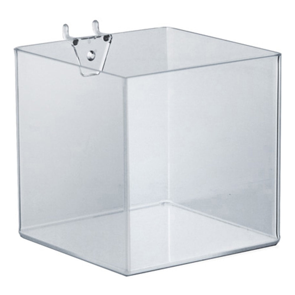 Azar Displays Brochure Holder Cubes, Small Size, 5in x 5in x 5in, Clear, Pack Of 4