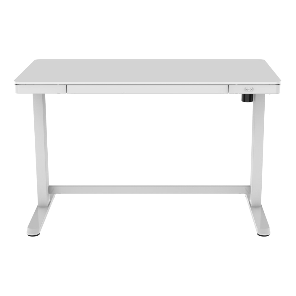 Realspace Electric 48ftW Height-Adjustable Standing Desk, White