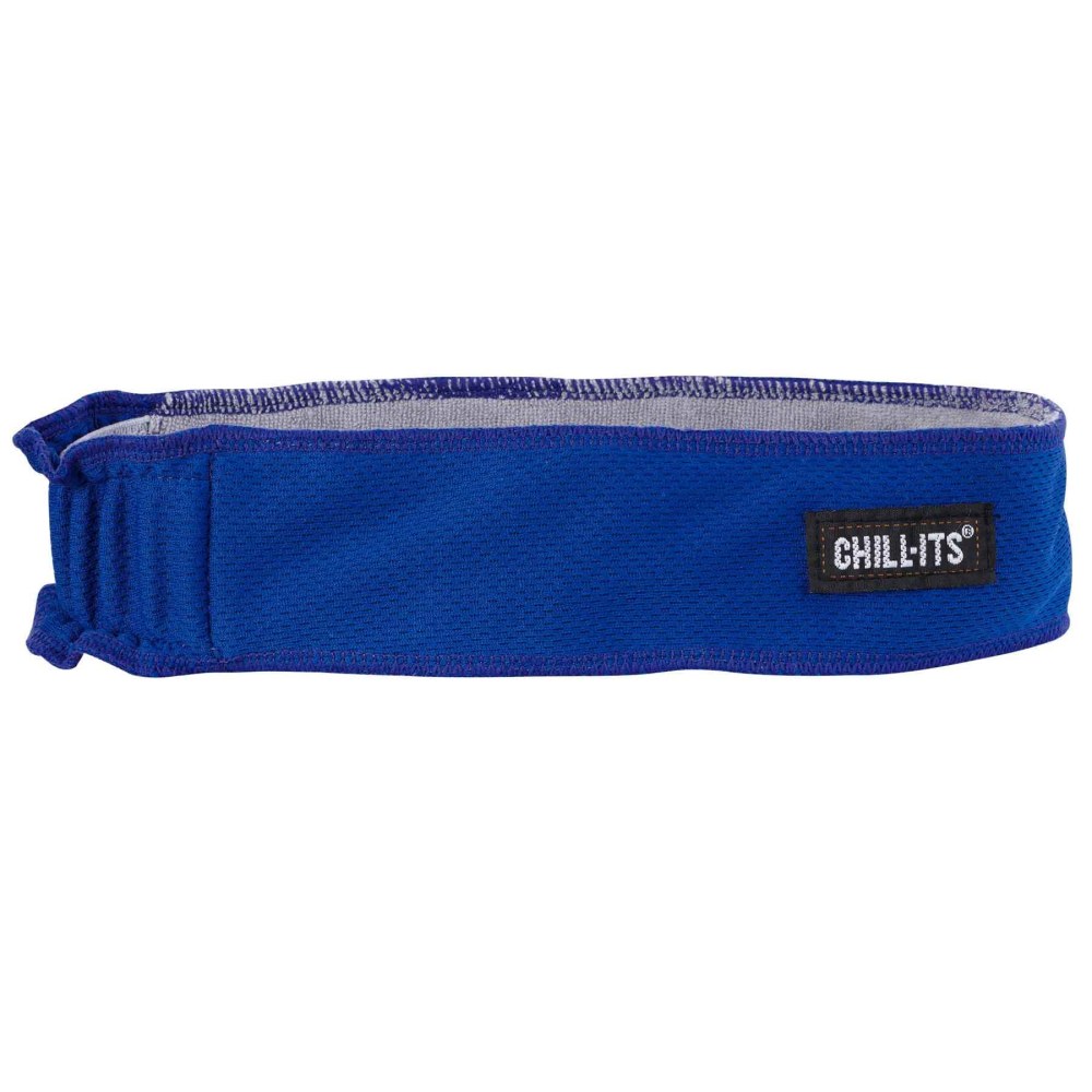 Ergodyne Chill-Its 6605 High-Performance Headbands, Blue, Pack Of 6 Headbands