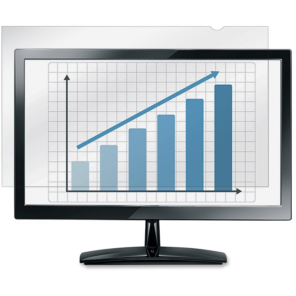 Fellowes PrivaScreen Blackout Privacy Filter - 23.0in Wide - For 23in Widescreen LCD Monitor - 16:9 - Fingerprint Resistant, Scratch Protection - Polyethylene - Crystal Clear, Black - TAA Compliant