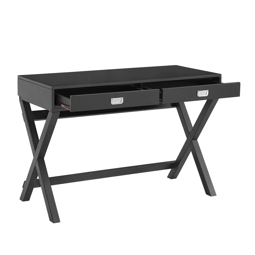 Linon Ari 44inW Home Office Writing Desk, Black