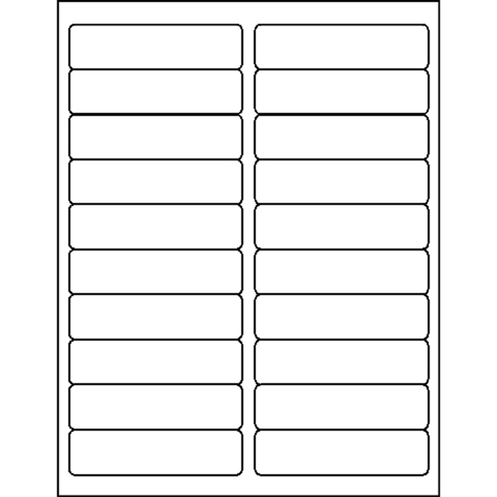 Business Source Bright White Premium-quality Address Labels - 1in Width x 4in Length - Permanent Adhesive - Rectangle - Laser, Inkjet - White - 20 / Sheet - 100 Total Sheets - 2000 / Pack - Lignin-free, Jam-free