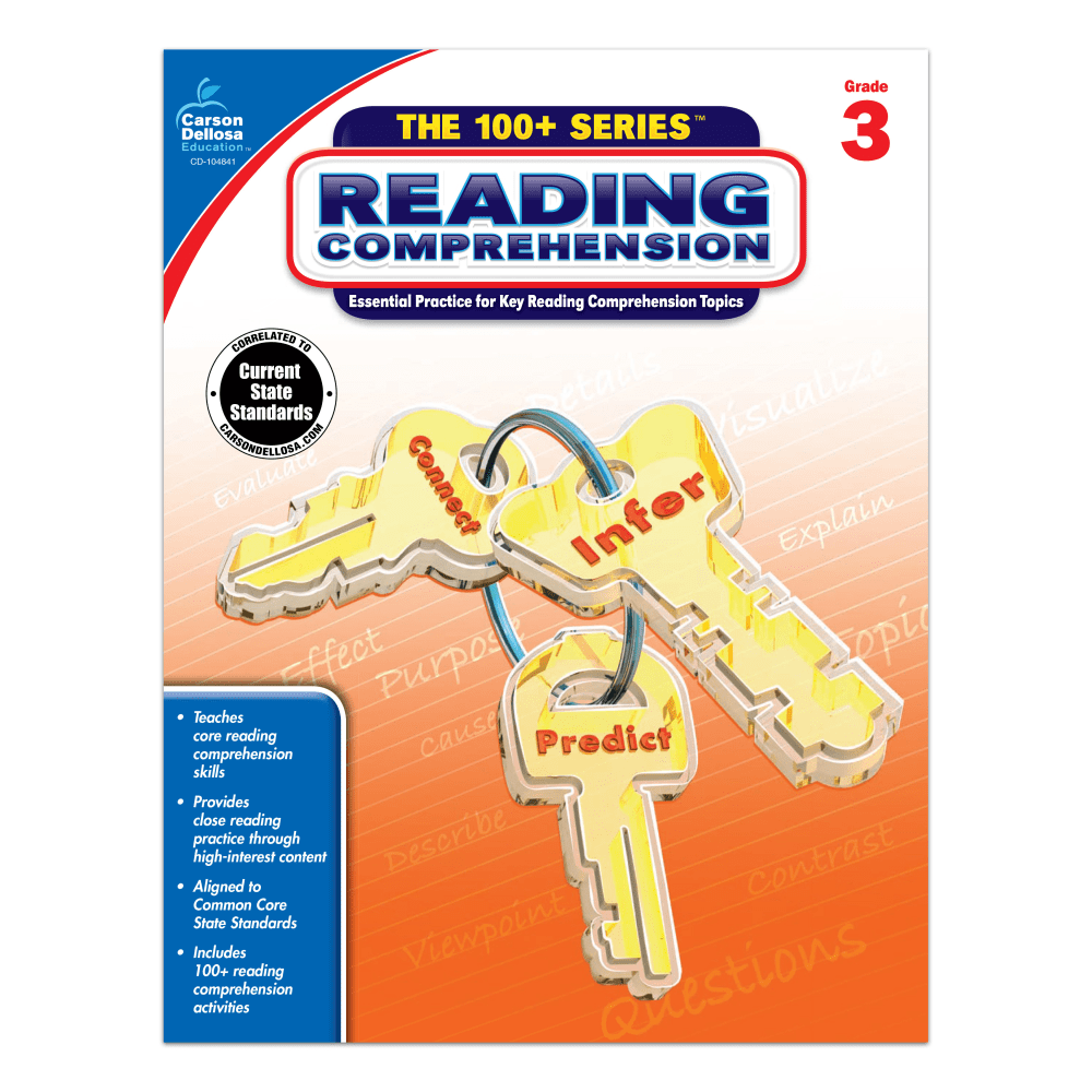 Carson-Dellosa 100+ Series Reading Comprehension Workbooks, Grade 3