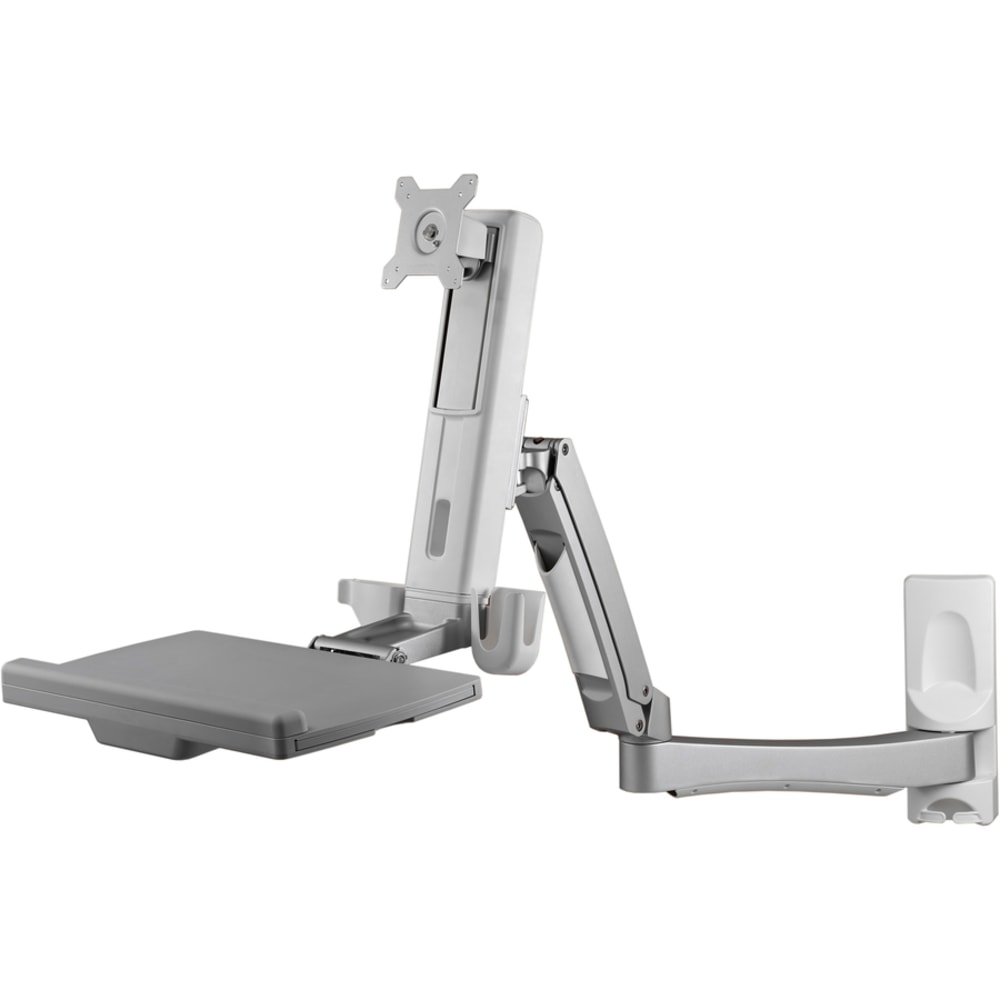 Amer AMR1AWSL - Mounting kit (wall mount, sit-stand arm) - for LCD display / PC equipment - plastic, aluminum, steel - screen size: up to 24in