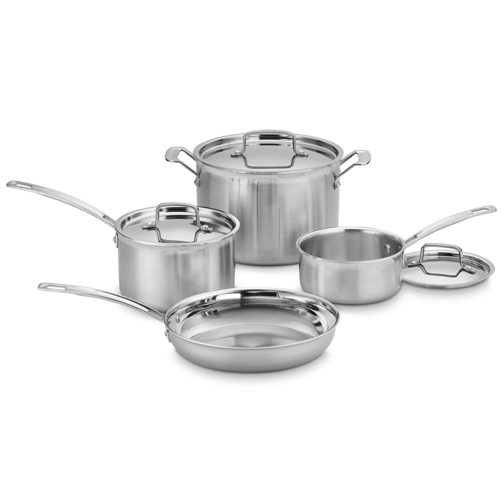 Cuisinart Triple Ply 12-Piece Cookware Set, Silver