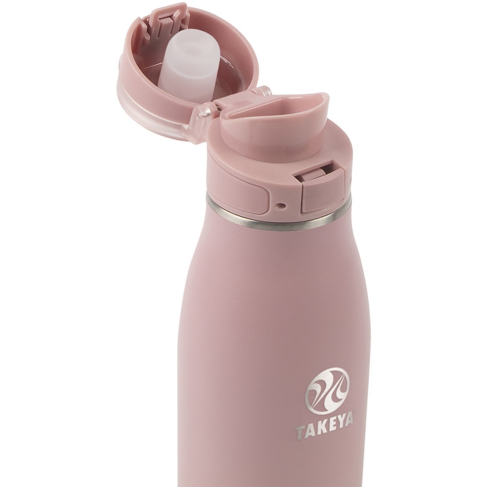 Takeya Traveler FlipLock Bottle, 17 Oz, Ash Rose