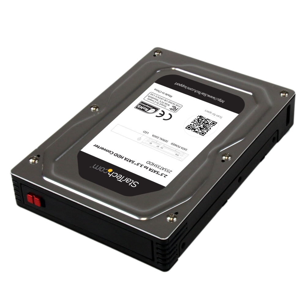 StarTech.com 2.5in to 3.5in SATA Aluminum Hard Drive Adapter Enclosure with SSD / HDD Height up to 12.5mm