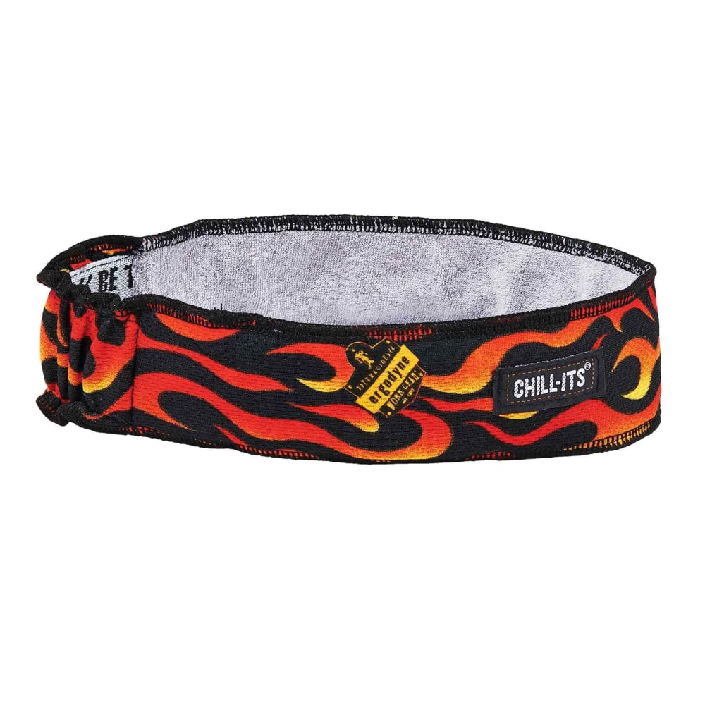 Ergodyne Chill-Its 6605 High-Performance Headbands, Flames, Pack Of 6 Headbands