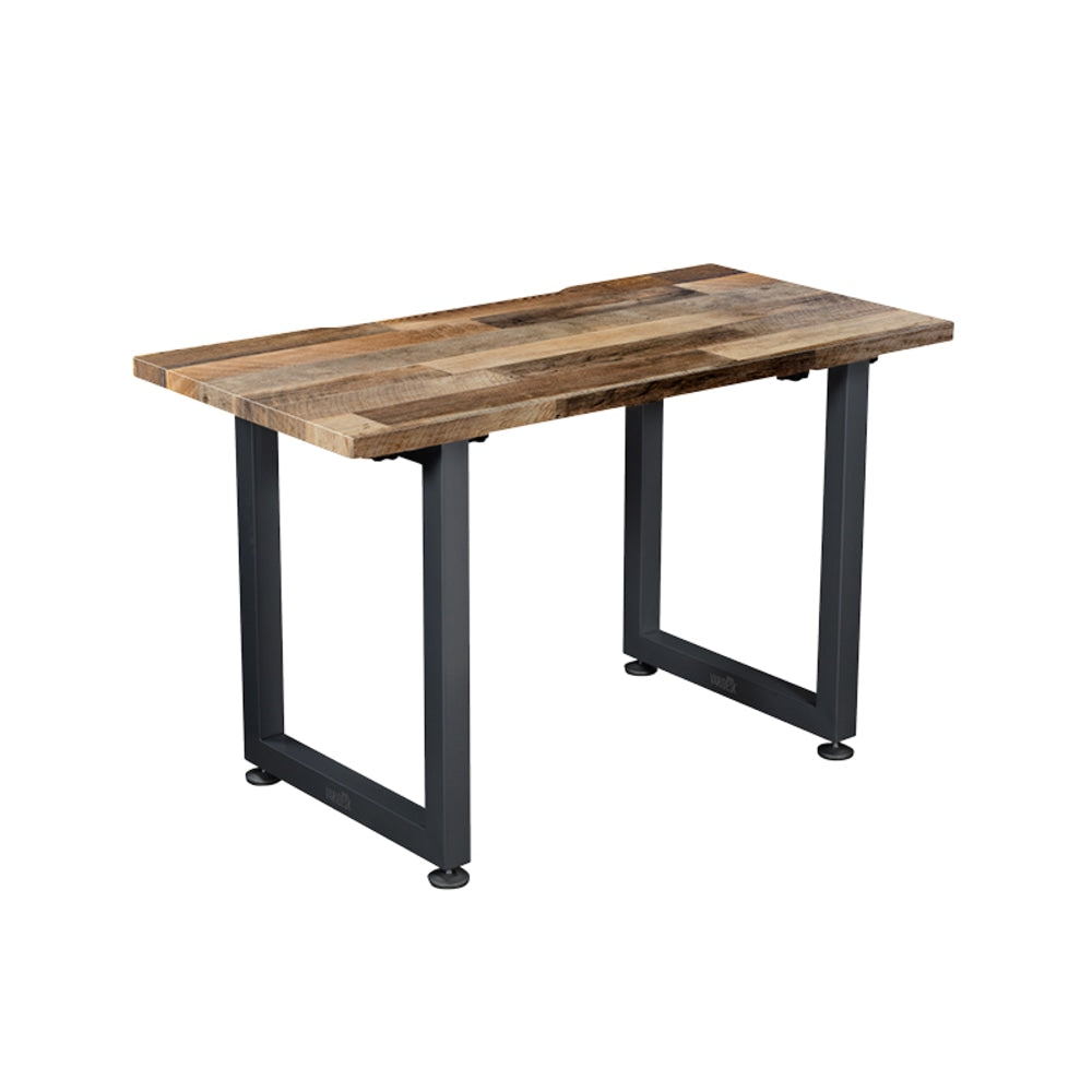 Vari Table 48inW Computer Desk, Reclaimed Wood/Slate