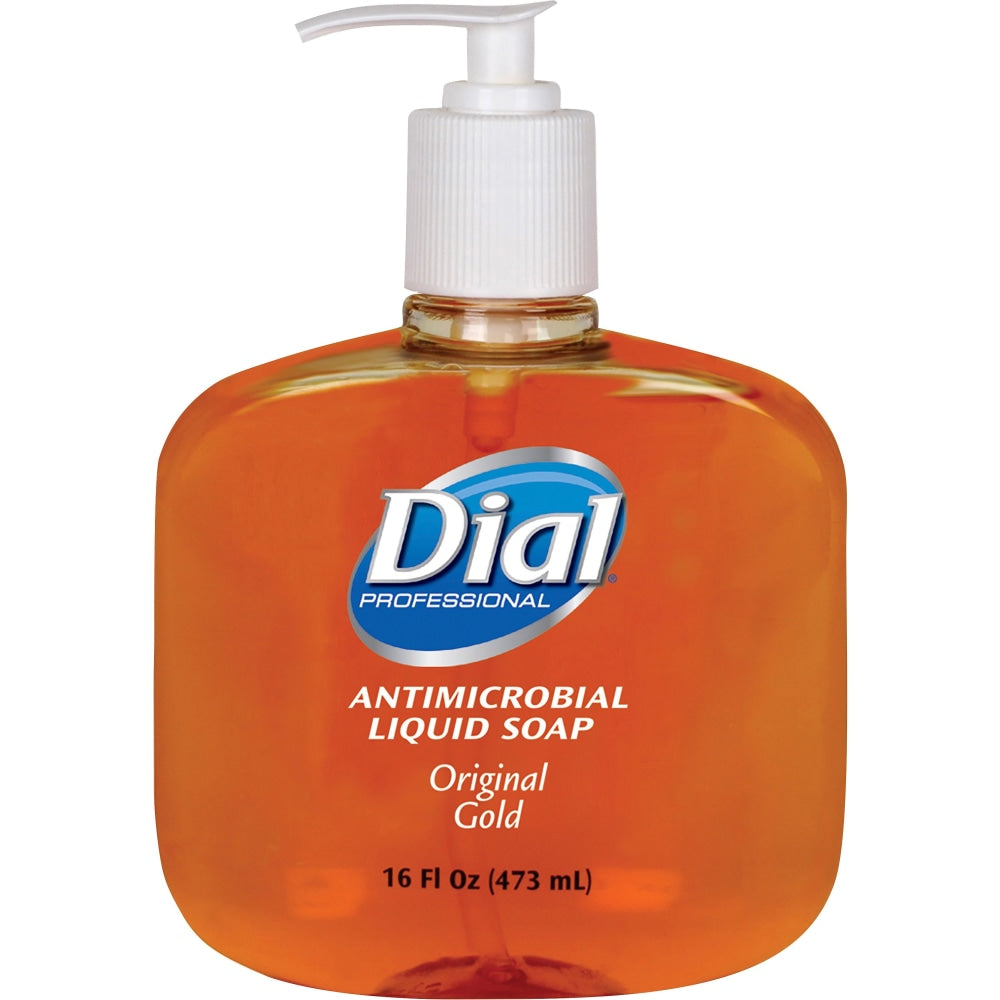 Dial Antimicrobial Liquid Hand Soap, Unscented, 16 Oz Bottle