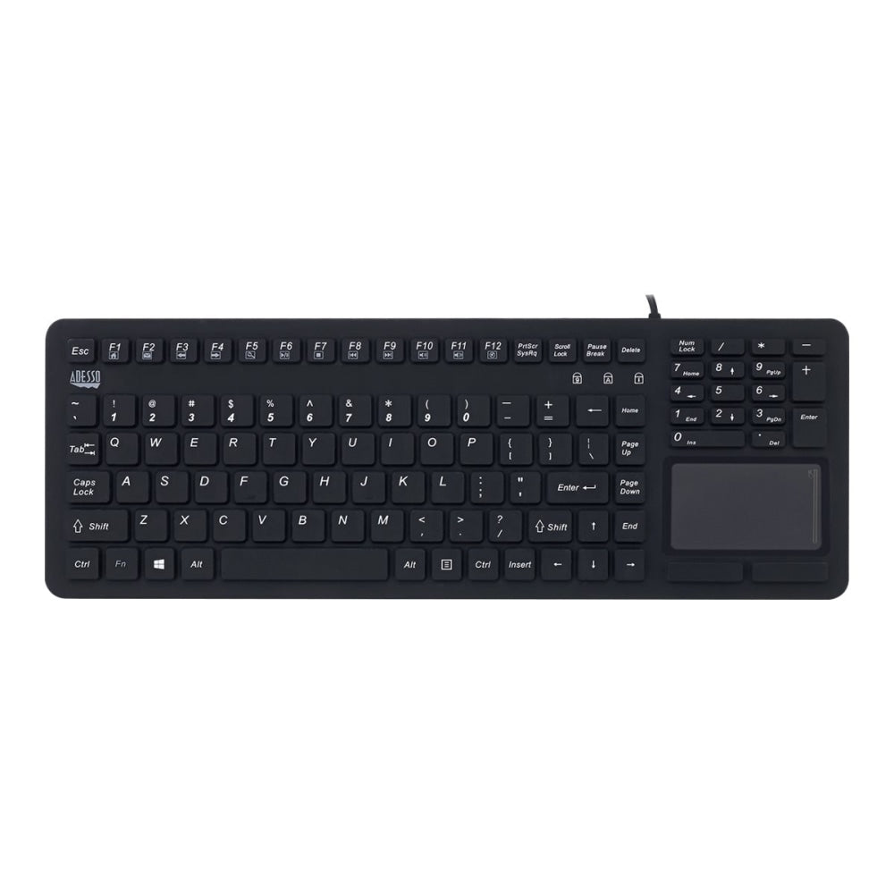 Adesso Touchpad Keyboard With Antimicrobial Protection, 108 Key, AKB-27OUB