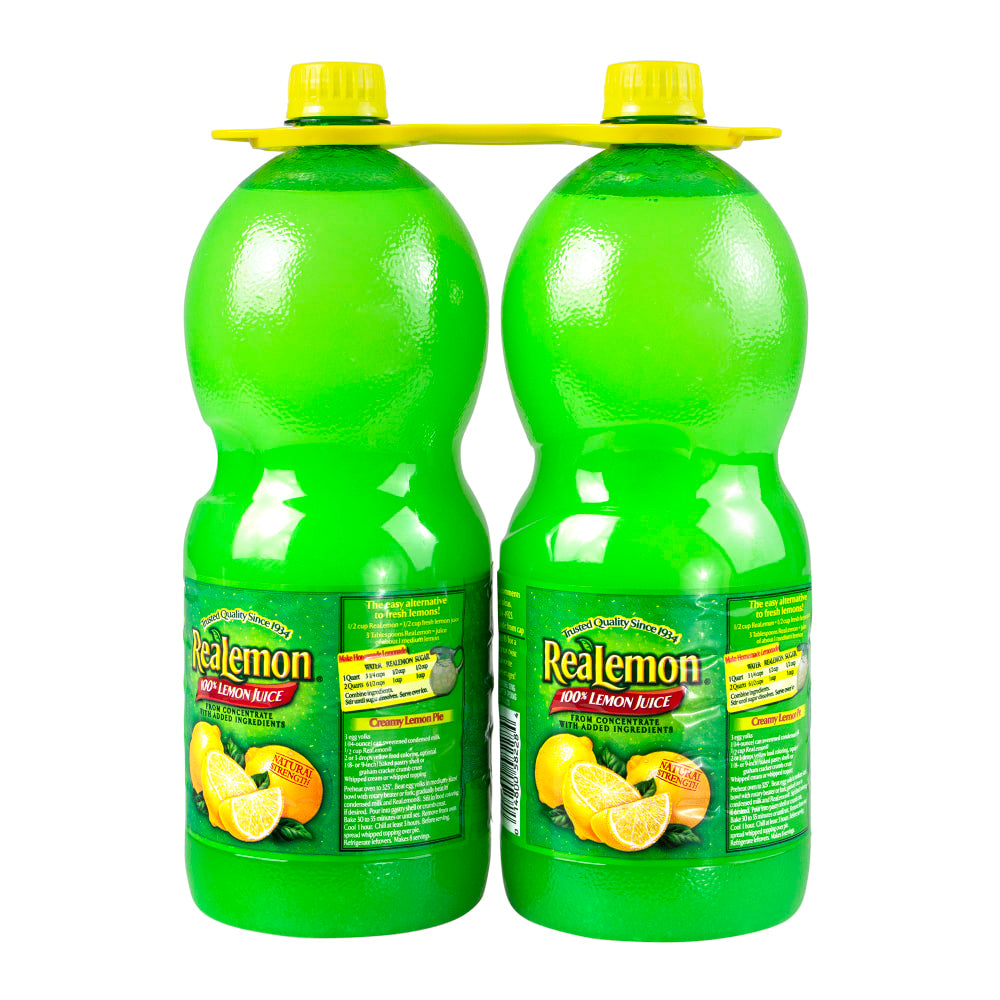 ReaLemon 100% Lemon Juice, 48 Oz, Pack Of 2 Bottles