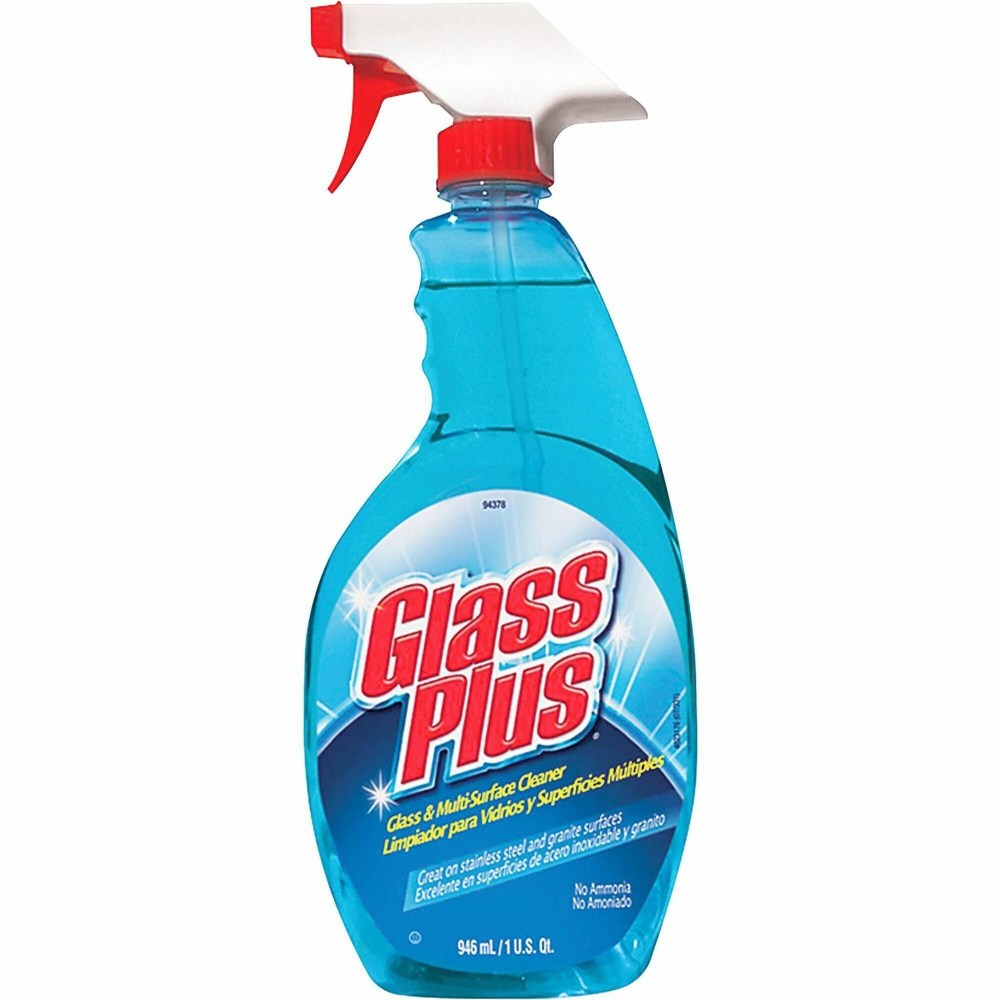 Diversey Glass Plus Multi-Surface Cleaner - 32 fl oz (1 quart)Bottle - 1 Each - Non-streaking, Non Ammoniated - Blue