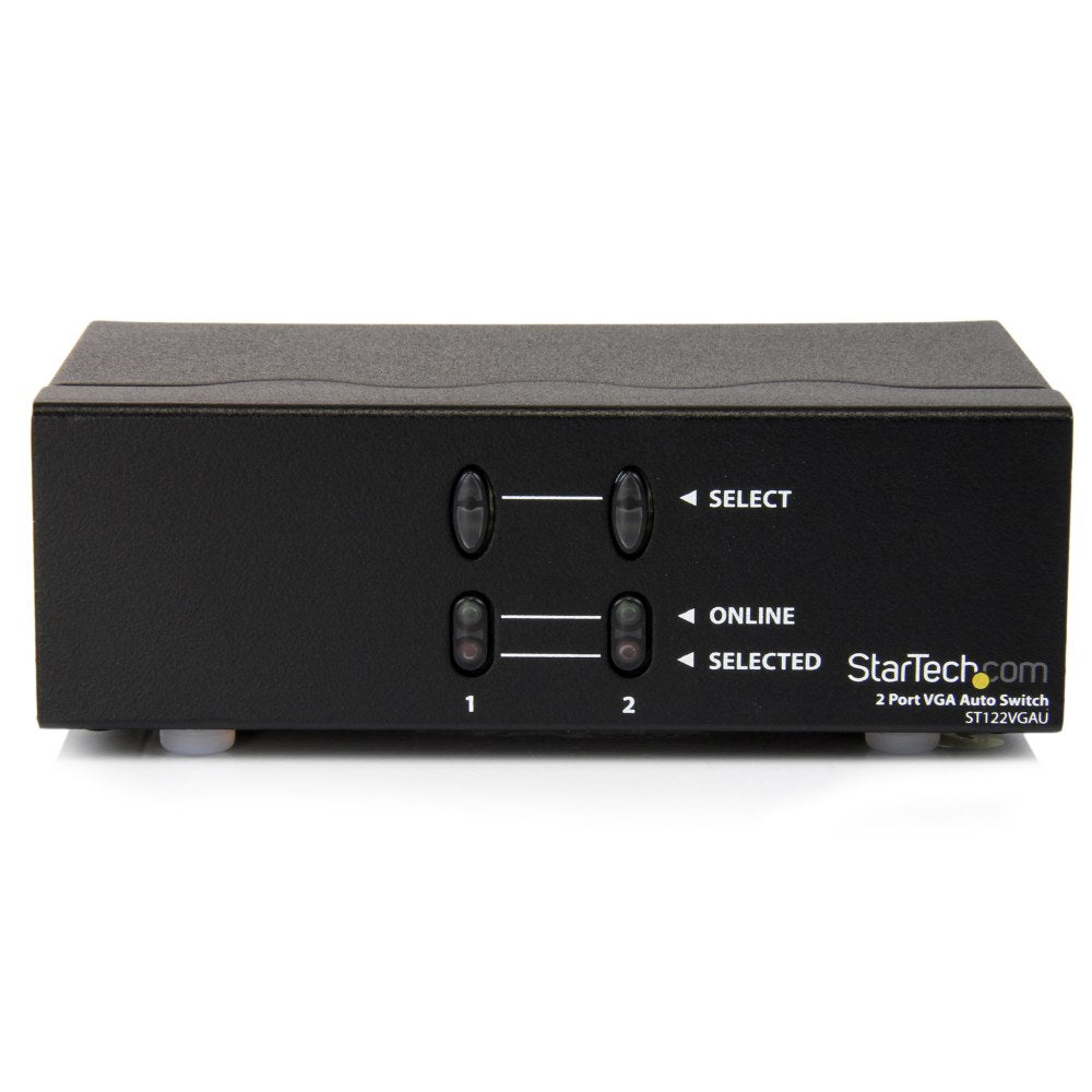 StarTech.com 2 Port VGA Auto Switch - Switch between 2 VGA signals on a single display; features automatic, prioritized switching - vga auto switch - vga auto switcher - 2 port vga switch