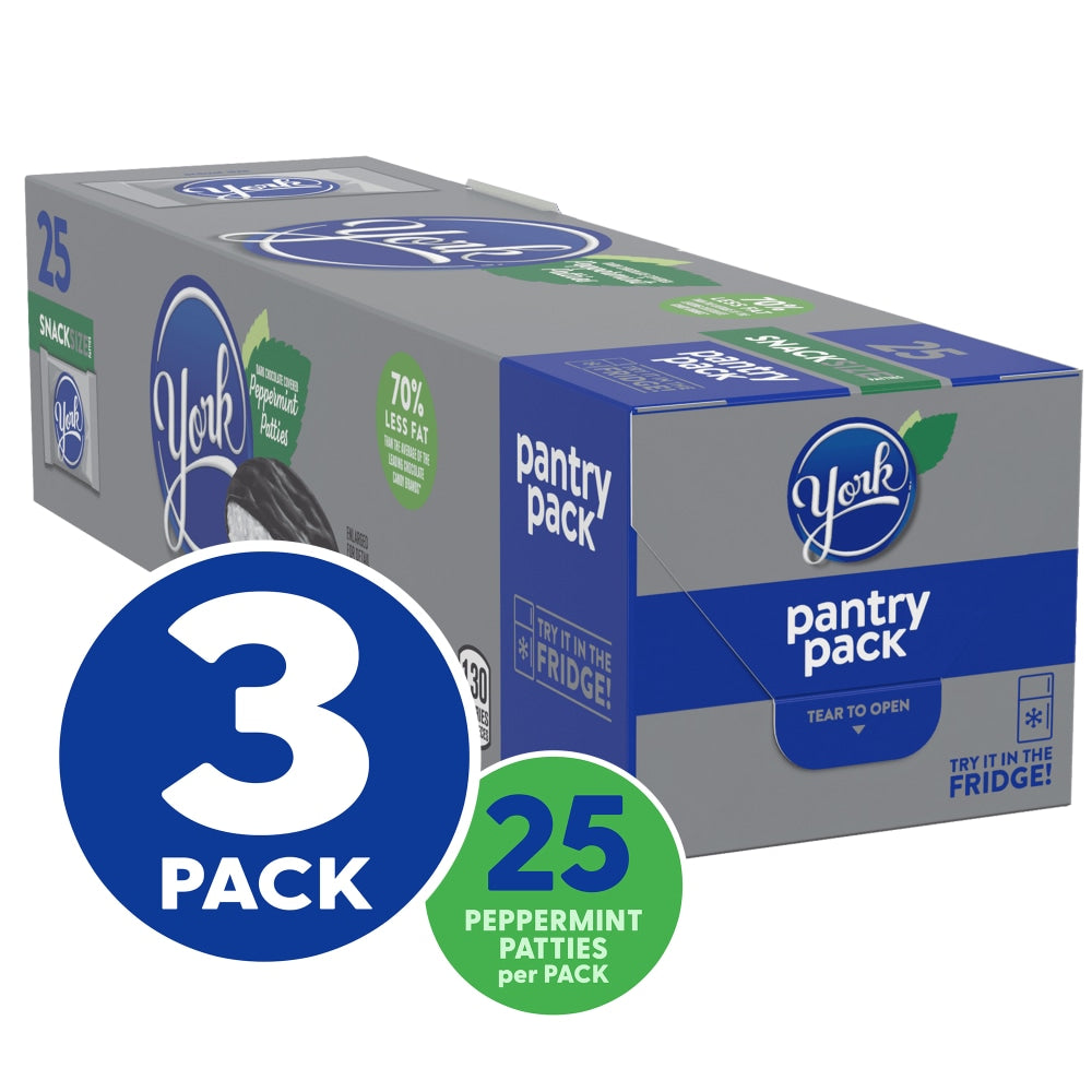 York Snack Size Pantry Packs, 15 O, Case Of 3 Packs