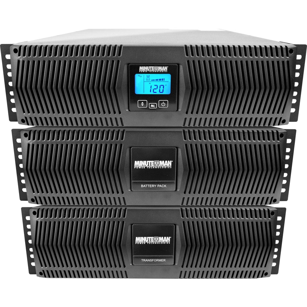 Minuteman Endeavor ED8000RTXL 6889VA Rack/Tower UPS - 9U Rack/Tower - 8.90 Minute Stand-by - 208 V AC Input - 208 V AC, 212 V AC, 120 V AC Output - 1 x NEMA L6-30R, 1 x NEMA L6-20R, 6 x NEMA 5-15/20R - Serial Port