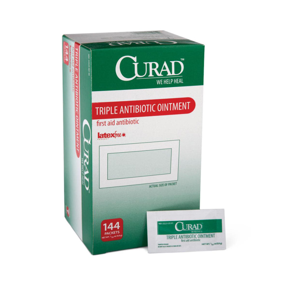 CURAD Triple Antibiotic Ointment, 0.03 Oz, Pack Of 1,728