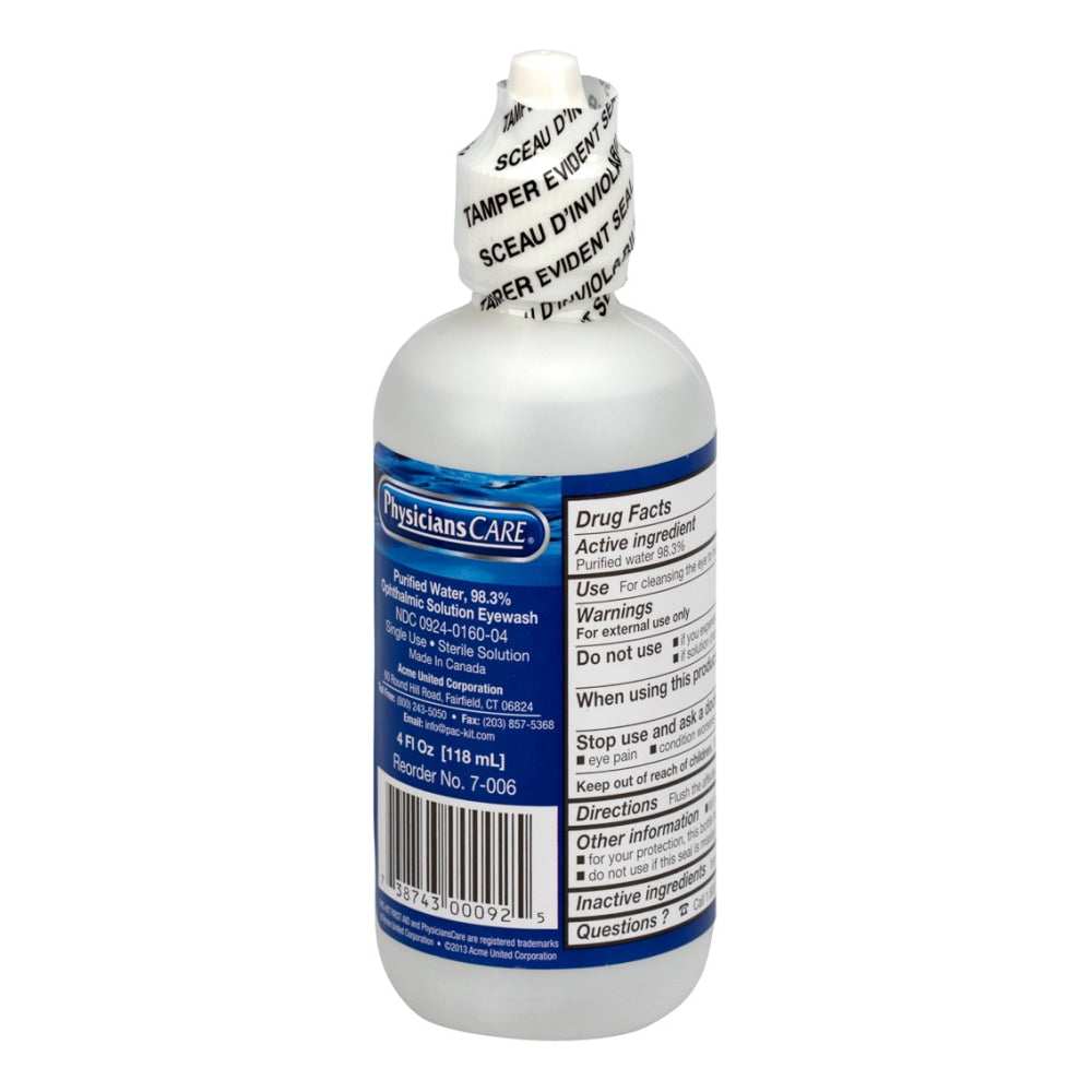 PhysiciansCare Eyewash Solution, 4 Oz, Clear