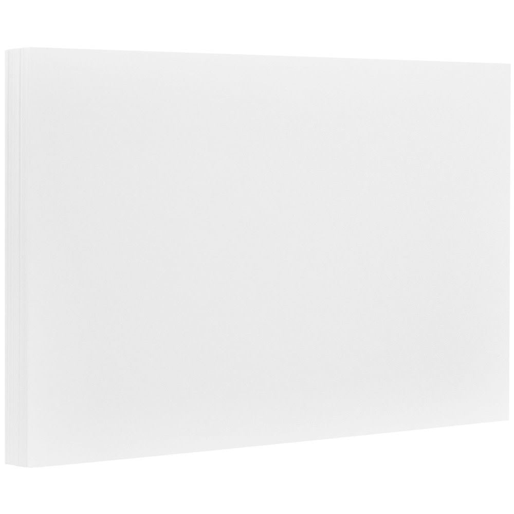 JAM Paper Blank Note Cards, 5 1/8in x 7in, White, Pack Of 100