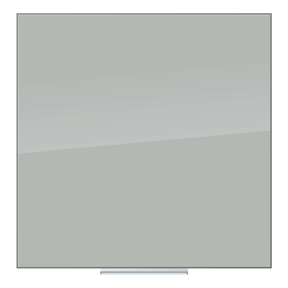 U Brands Frameless Floating Non-Magnetic Glass Dry-Erase Board, 36in X 36in, Gray (Actual Size 35in x 35in)