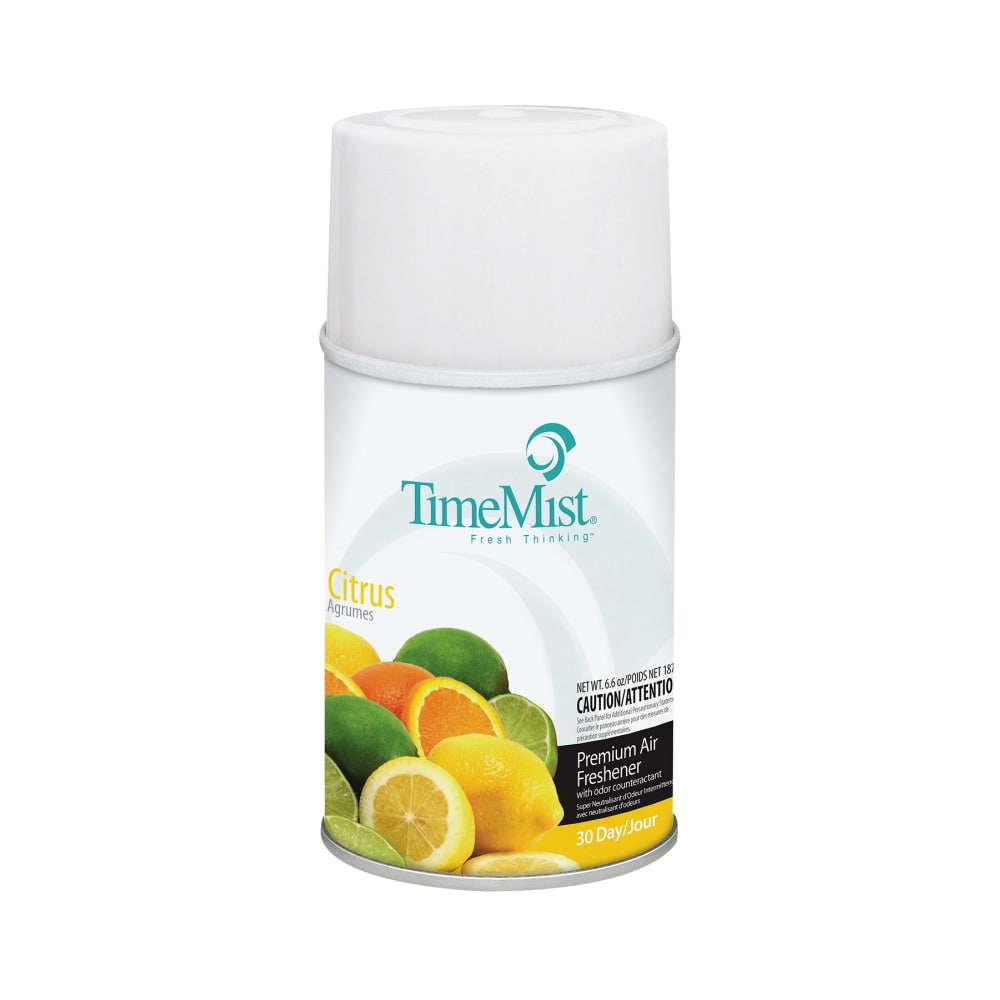 TimeMist Premium Metered Air Freshener Refills, Citrus, 6.6 Oz, Pack Of 12