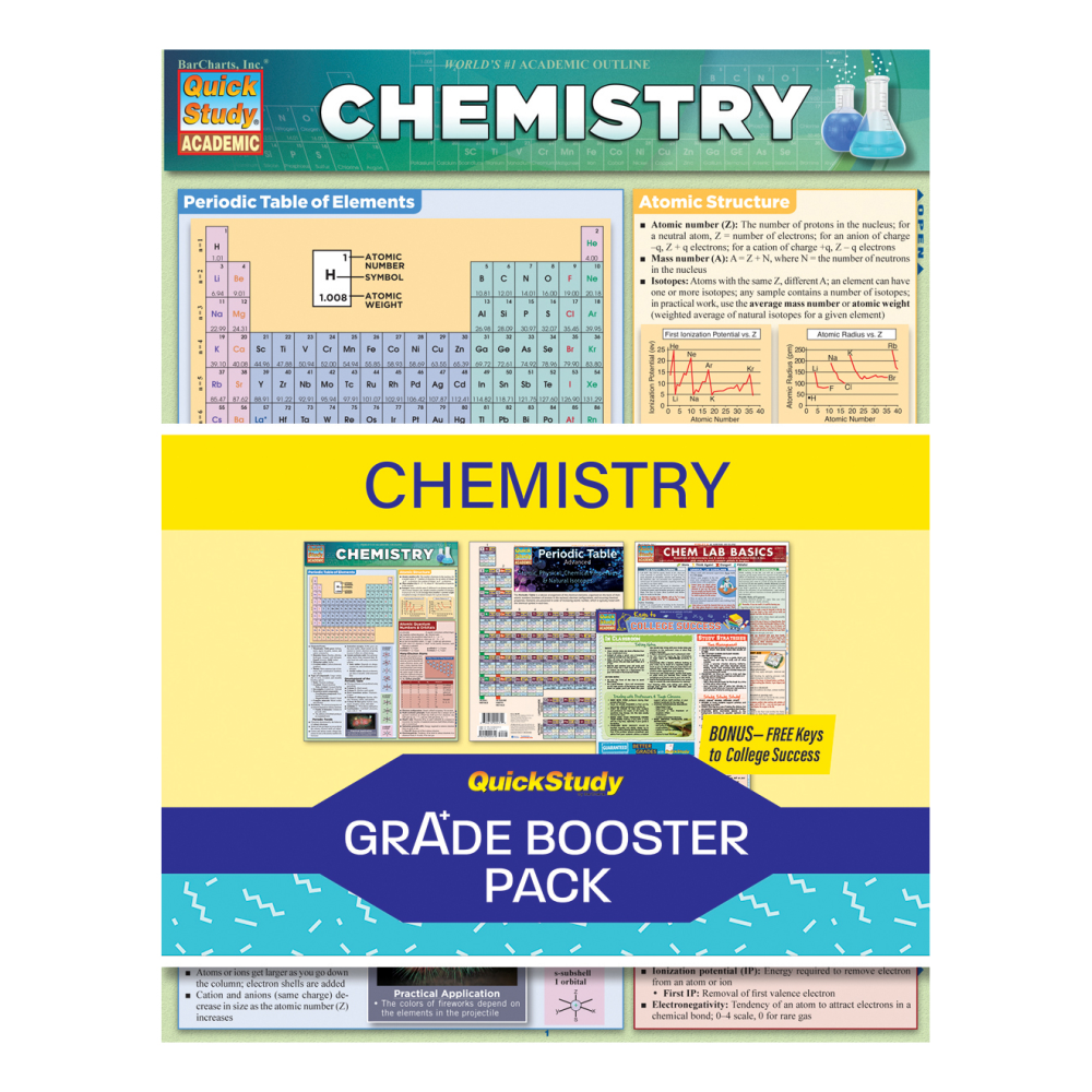 QuickStudy Grade Booster Pack, Chemistry