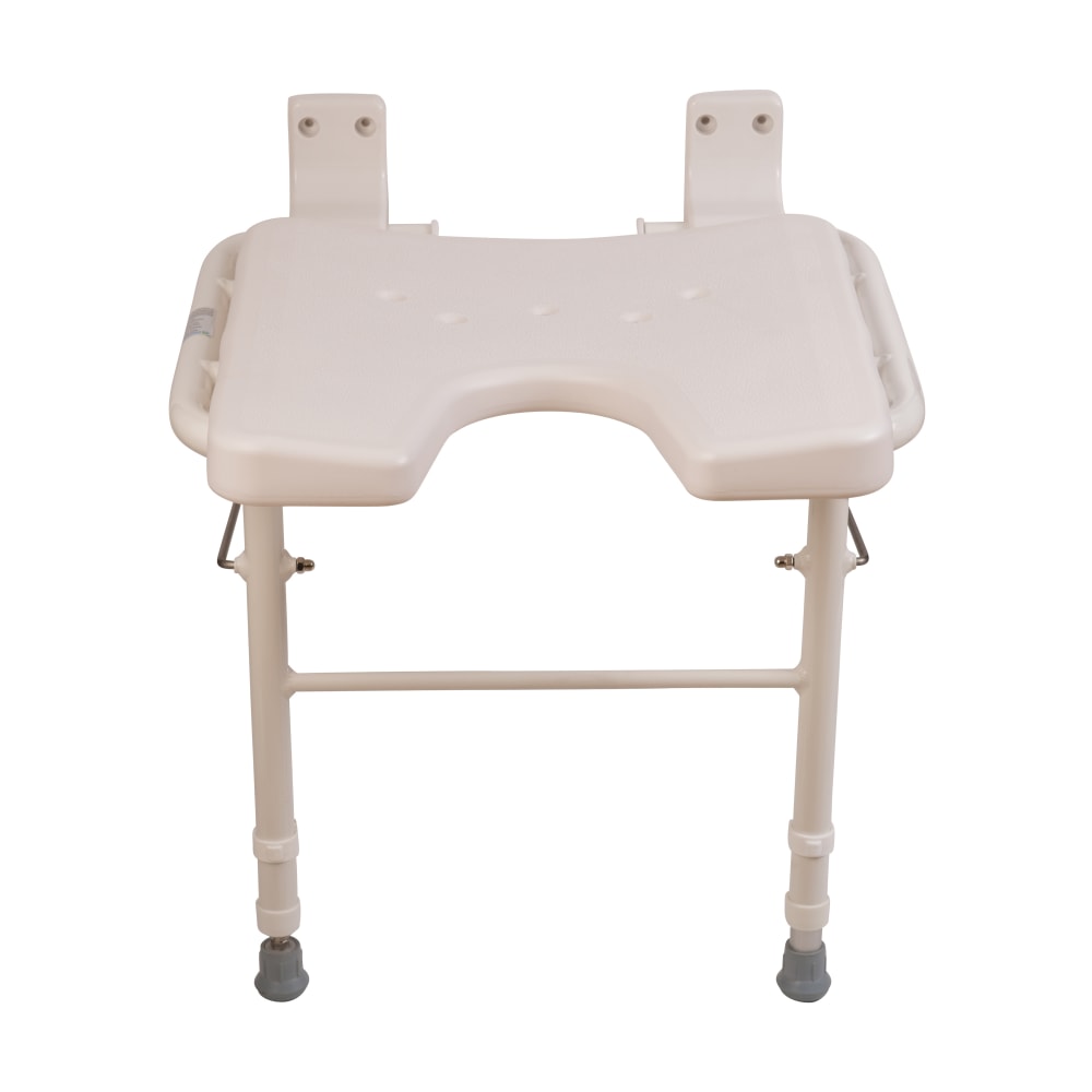 HealthSmart Wall-Mount Fold-Away Shower Seat, 24inH x 16 1/4inW x 16 1/4inD, White