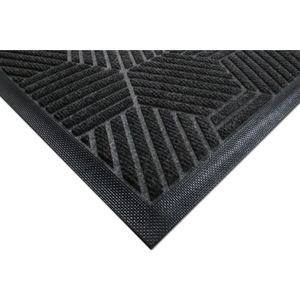 M + A Matting WaterHog Silver Mat, Cleated, 70inH x 97inW, Graphite