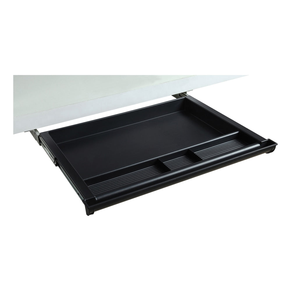 Lorell Laminate Desk 4-compartment Drawer, Black