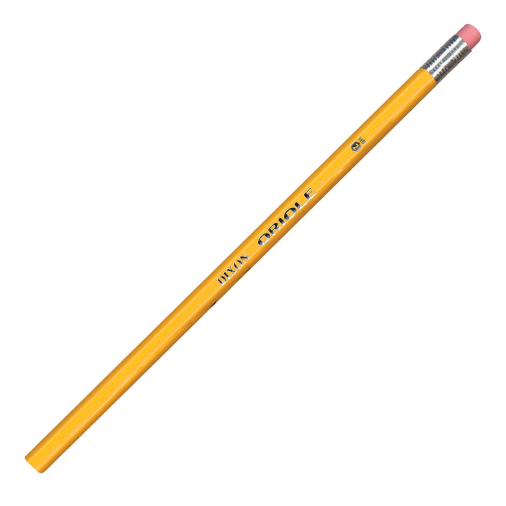 Dixon Oriole Pencils, Yellow, No. 2 Soft Lead, Pack Of 12